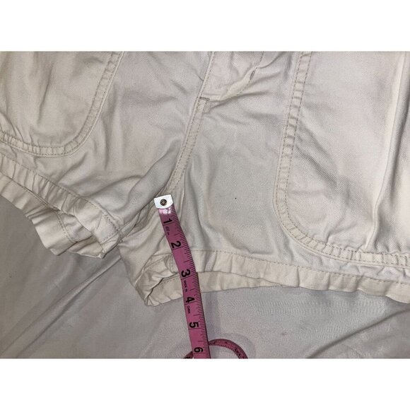 Madewell Ivory High-Ris  Casual Pleated Cotton Shorts Women's Size 27 - Picture 6 of 8